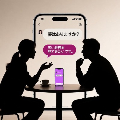 磐达教育日语L3级别自信沟通者:展示在咖啡馆进行流畅日常对话的抽象插图 磐达教育日语L3级别自信沟通者:展示在咖啡馆进行流畅日常对话的抽象插图